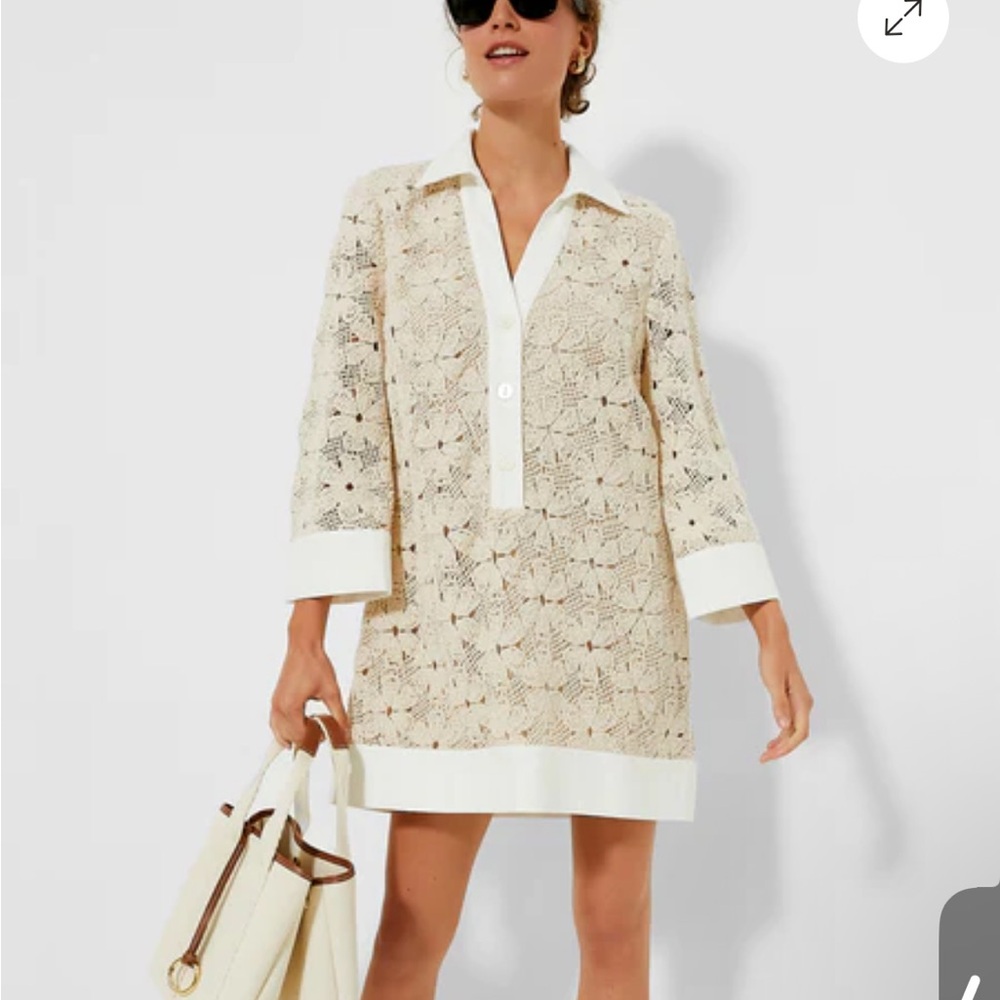 Tuckernuck Cream Crochet dress